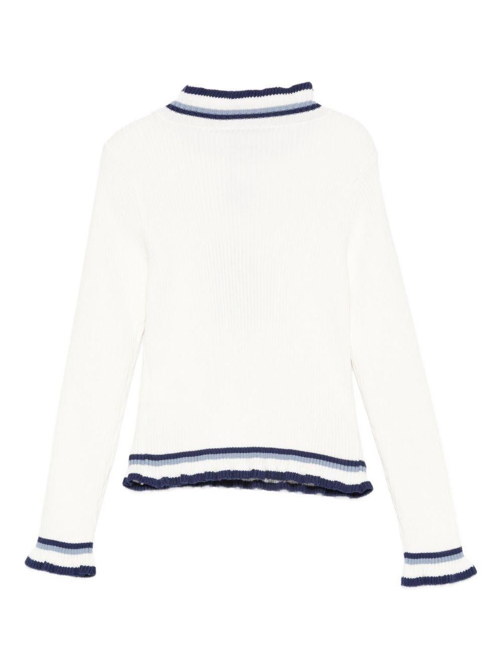 Maglione per bambina Etro Kids bianco con dettagli ricamati - Rubino Kids