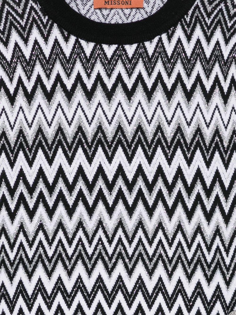 Maglione per bambina Missoni Kids nero con motivo zigzag - Rubino Kids