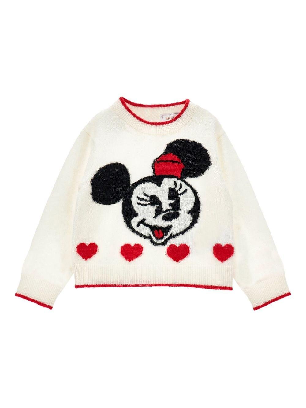 Maglione per bambina Monnalisa bianco con Minnie - Rubino Kids