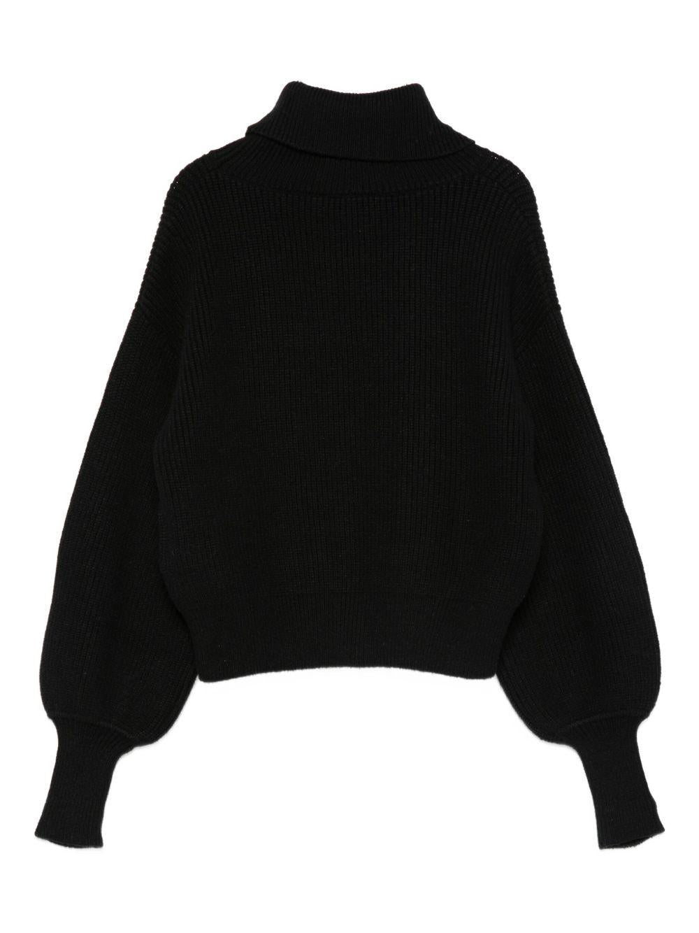 Maglione per bambina Moschino Kids nero con ricamo con motivo orsetto - Rubino Kids