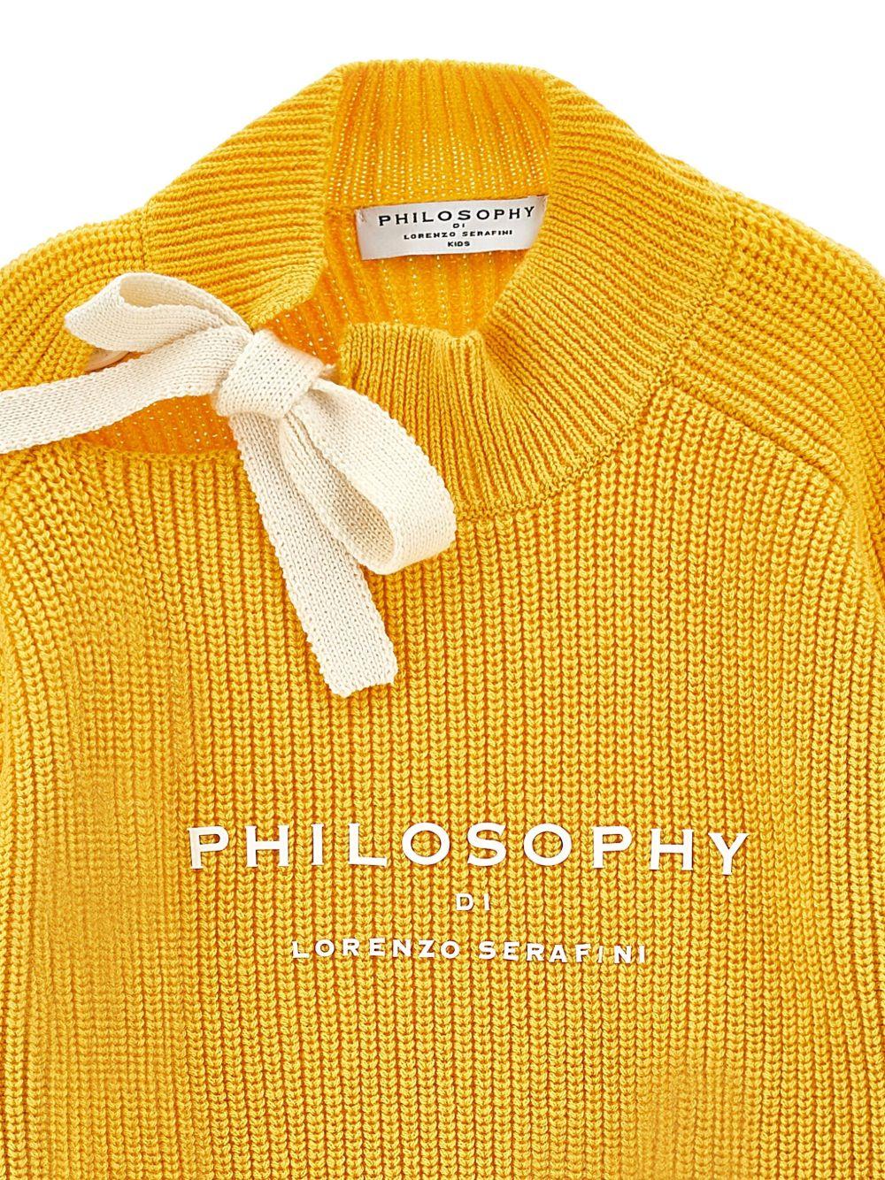 Maglione per bambina Philosophy Di Lorenzo Serafini Kids giallo con ruches - Rubino Kids