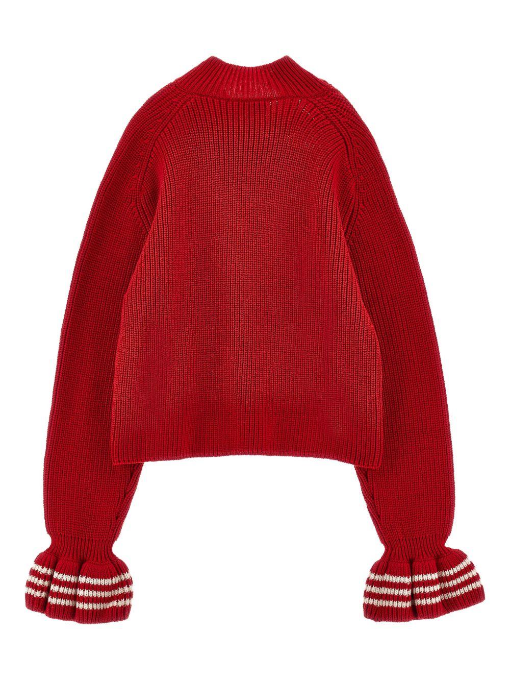 Maglione per bambina Philosophy Di Lorenzo Serafini Kids rosso con ruches - Rubino Kids