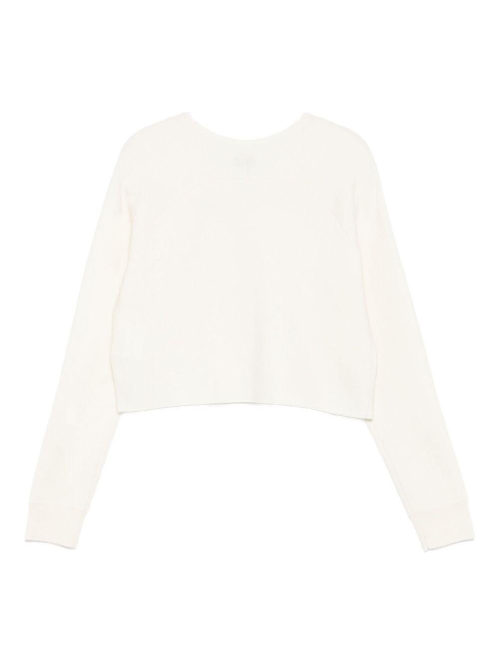 Maglione per bambina Pinko Kids bianco con logo sul davanti - Rubino Kids