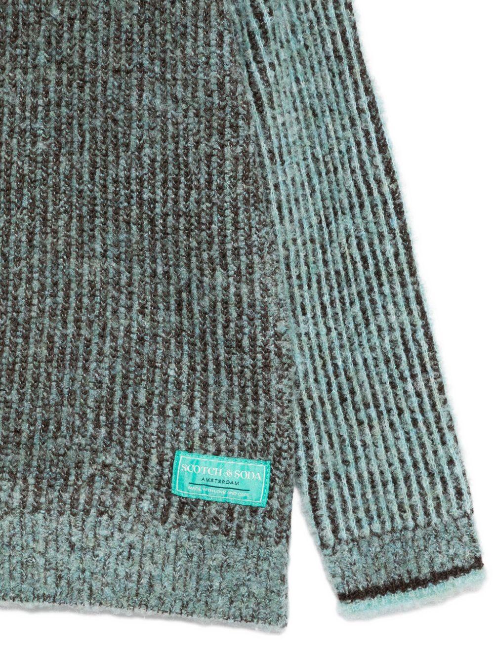 Maglione per bambina Scotch & Soda Kids verde con toppa con logo - Rubino Kids