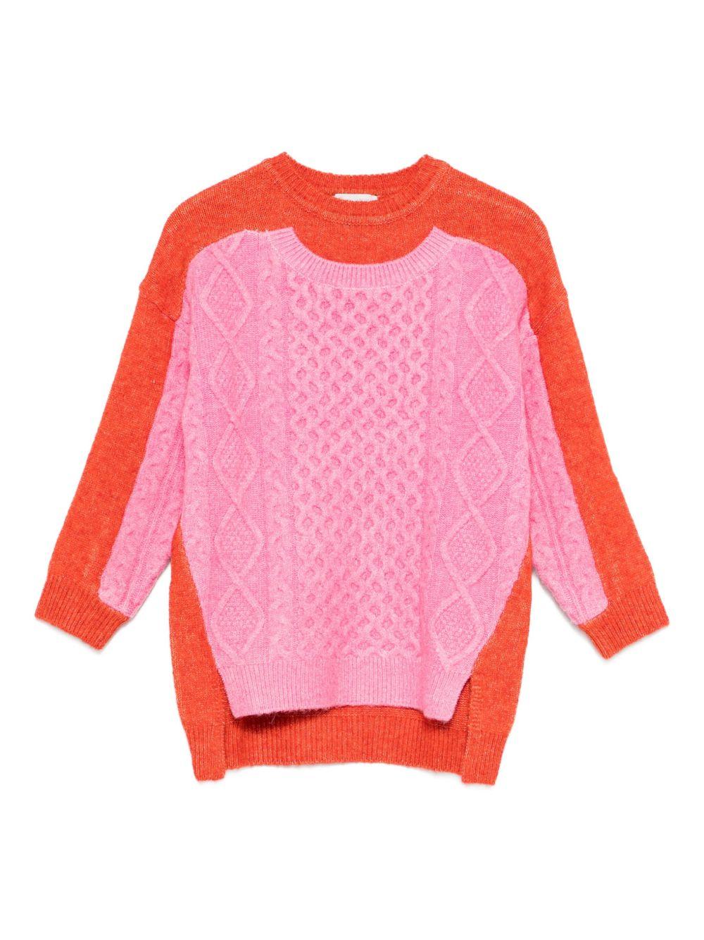 Maglione per bambina Stella McCartney Kids multicolore con design color - block - Rubino Kids