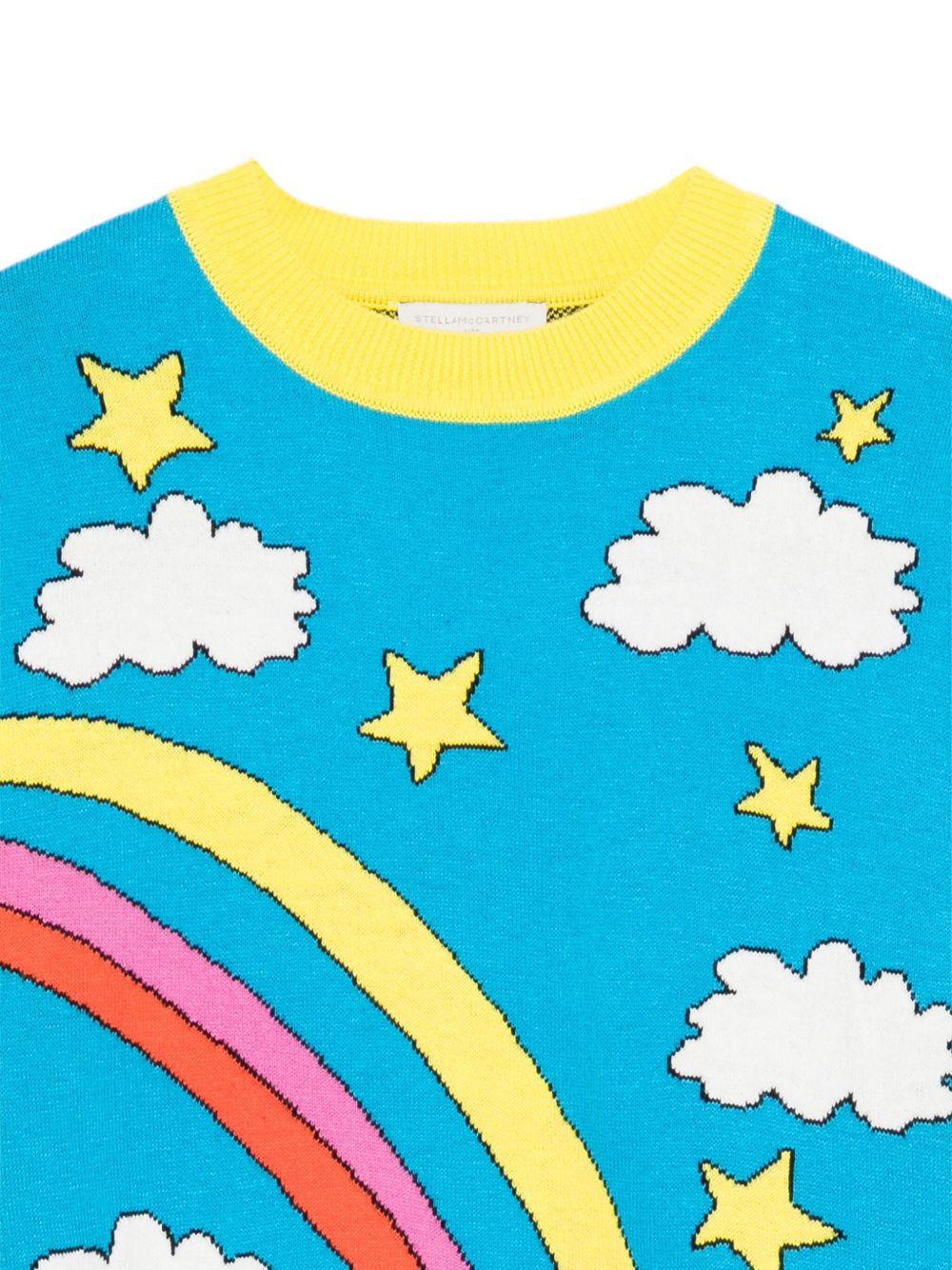Maglione per bambina Stella McCartney Kids multicolore con motivo arcobaleno - Rubino Kids