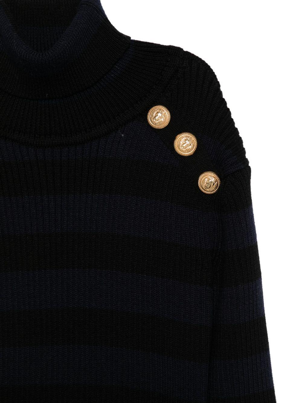 Maglione per bambino Balmain Kids blu con bottoni - Rubino Kids