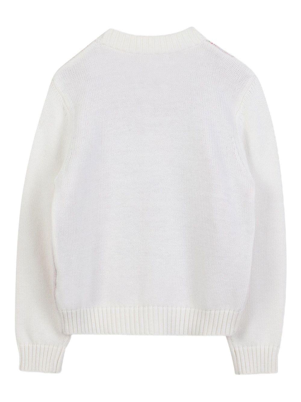 Maglione per bambino Billieblush bianco con grafica cactus - Rubino Kids