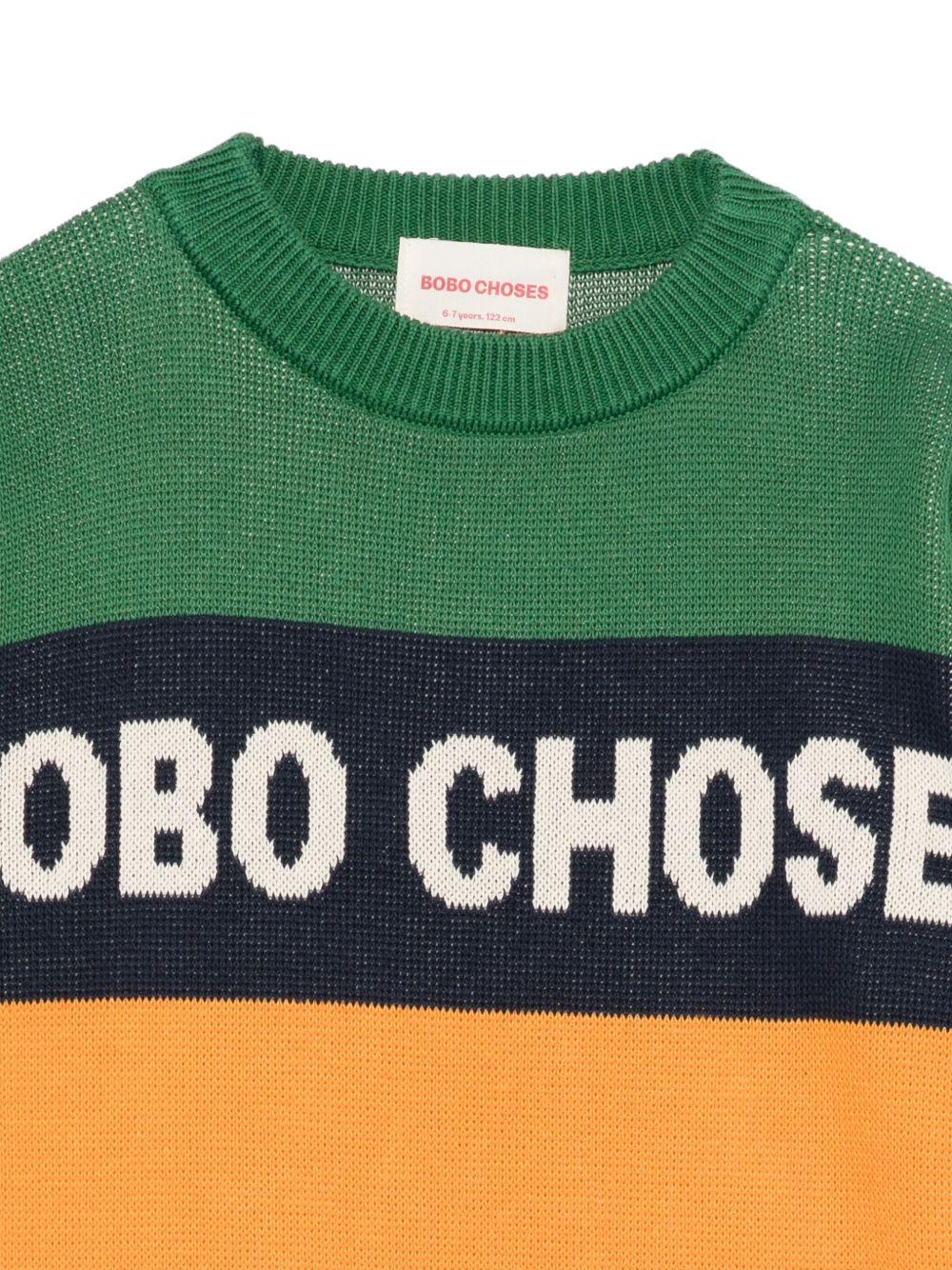 Maglione per bambino Bobo Choses multicolore con logo sul davanti - Rubino Kids