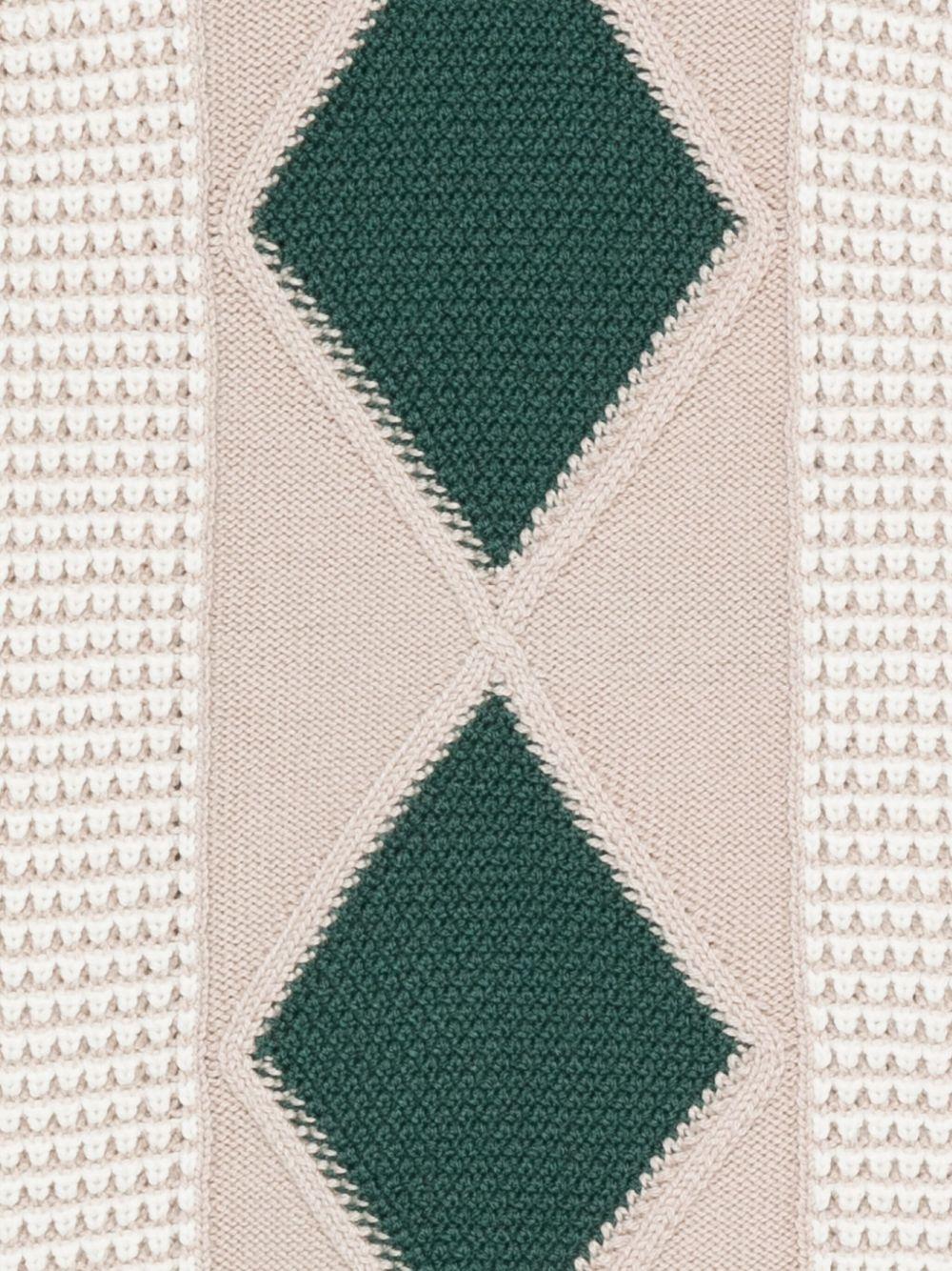 Maglione per bambino Emporio Armani Kids beige con motivo a rombi - Rubino Kids