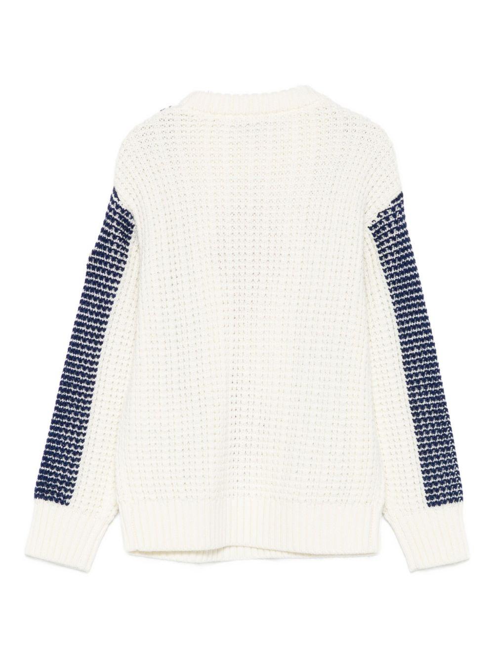 Maglione per bambino Emporio Armani Kids bianco con motivo a rombi - Rubino Kids