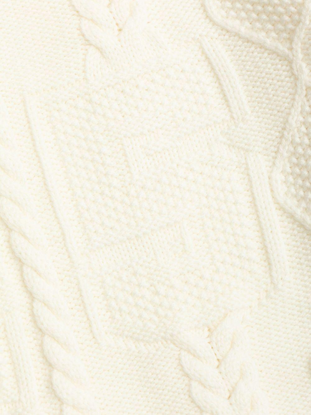 Maglione per bambino Fendi Kids bianco in maglia a trecce - Rubino Kids