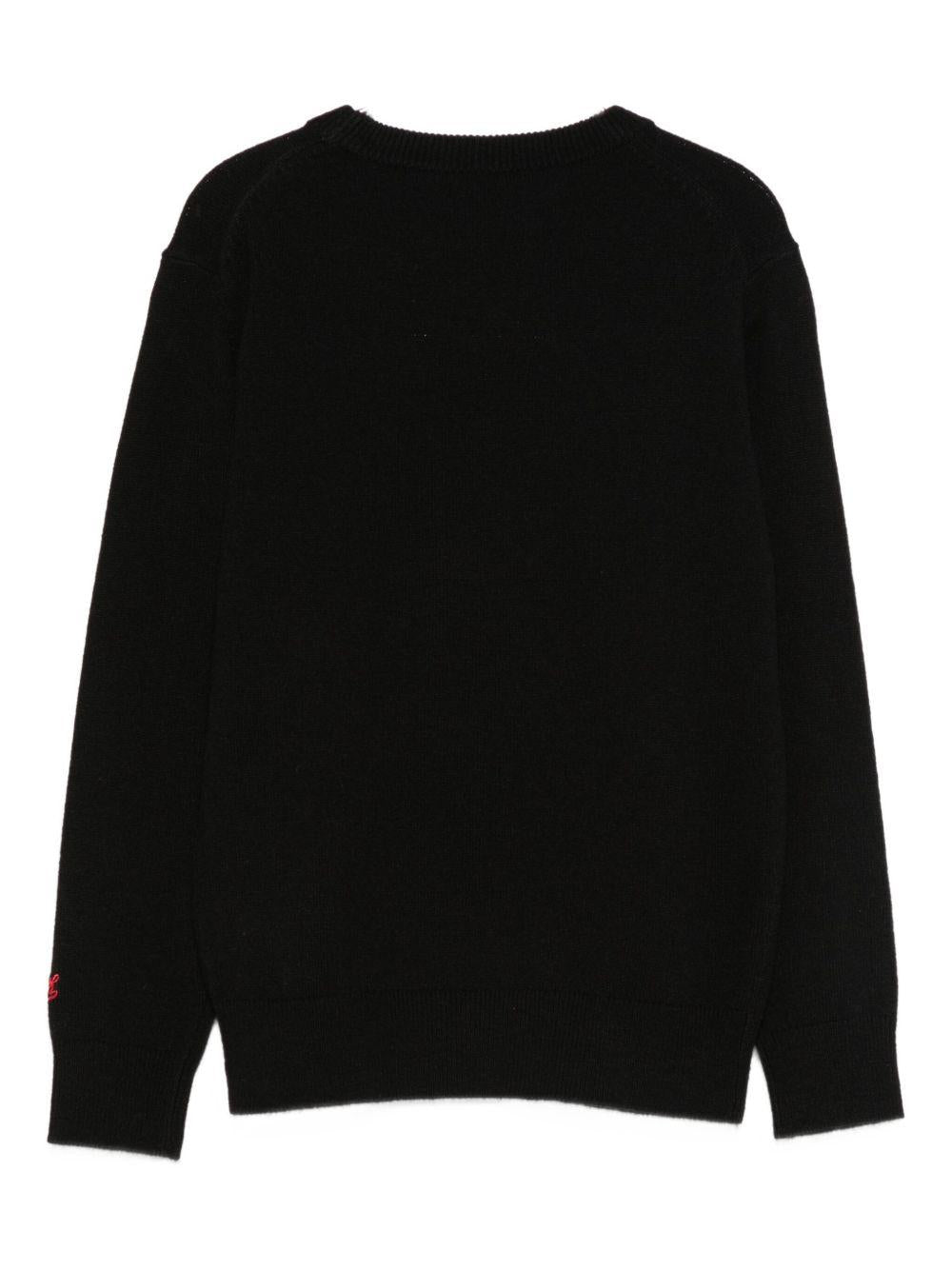 Maglione per bambino MC2 Saint Barth Kids nero con ricamo Grinch sul davanti - Rubino Kids