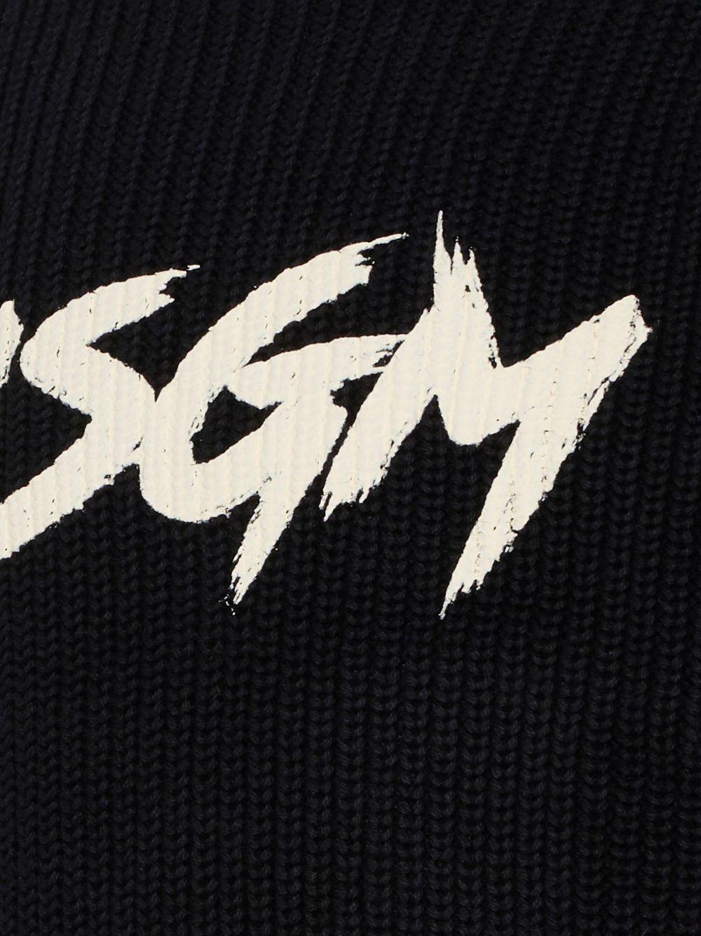 Maglione per bambino MSGM Kids nero con logo sul davanti - Rubino Kids