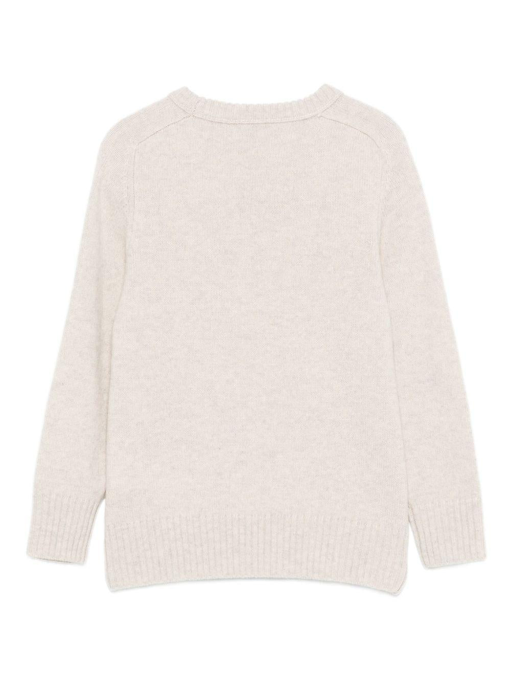 Maglione per bambino Paolo Pecora Kids beige con collo a coste - Rubino Kids