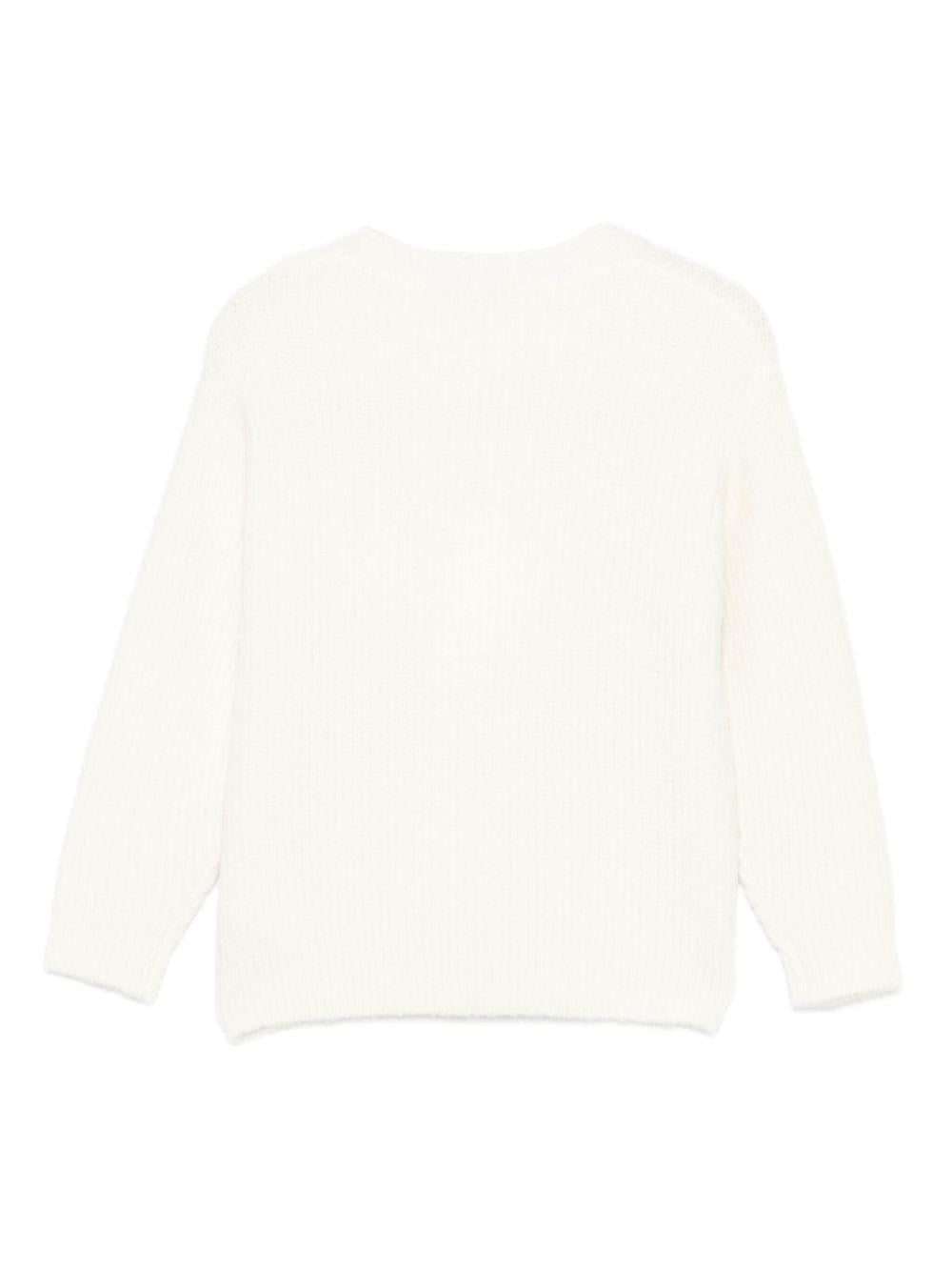 Maglione per bambino Paolo Pecora Kids bianco con design girocollo - Rubino Kids