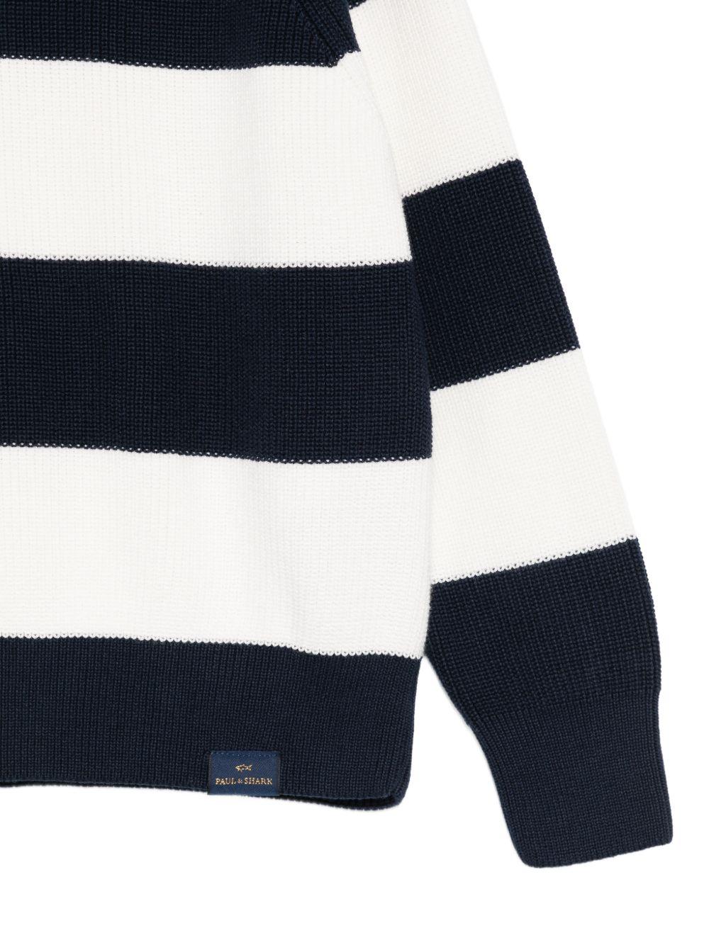 Maglione per bambino Paul & Shark Junior multicolore con design a righe - Rubino Kids