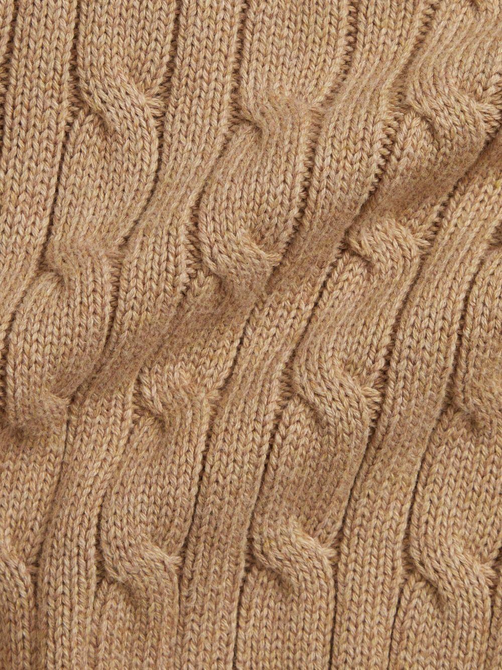 Maglione per bambino Polo Ralph Lauren Kids beige con motivo frontale a trecce - Rubino Kids