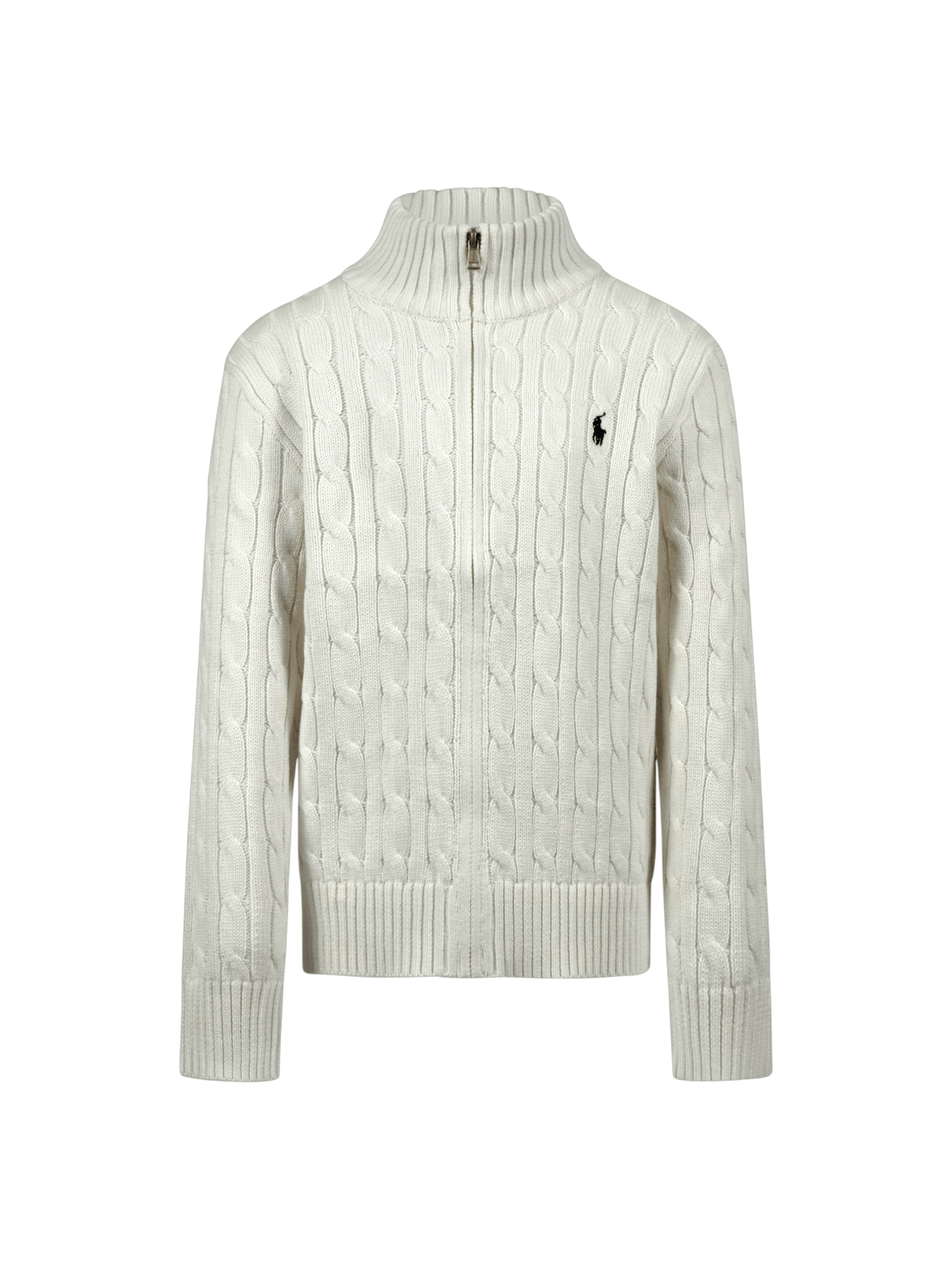 Maglione per bambino Polo Ralph Lauren Kids bianco con caratteristico motivo Polo Pony - Rubino Kids