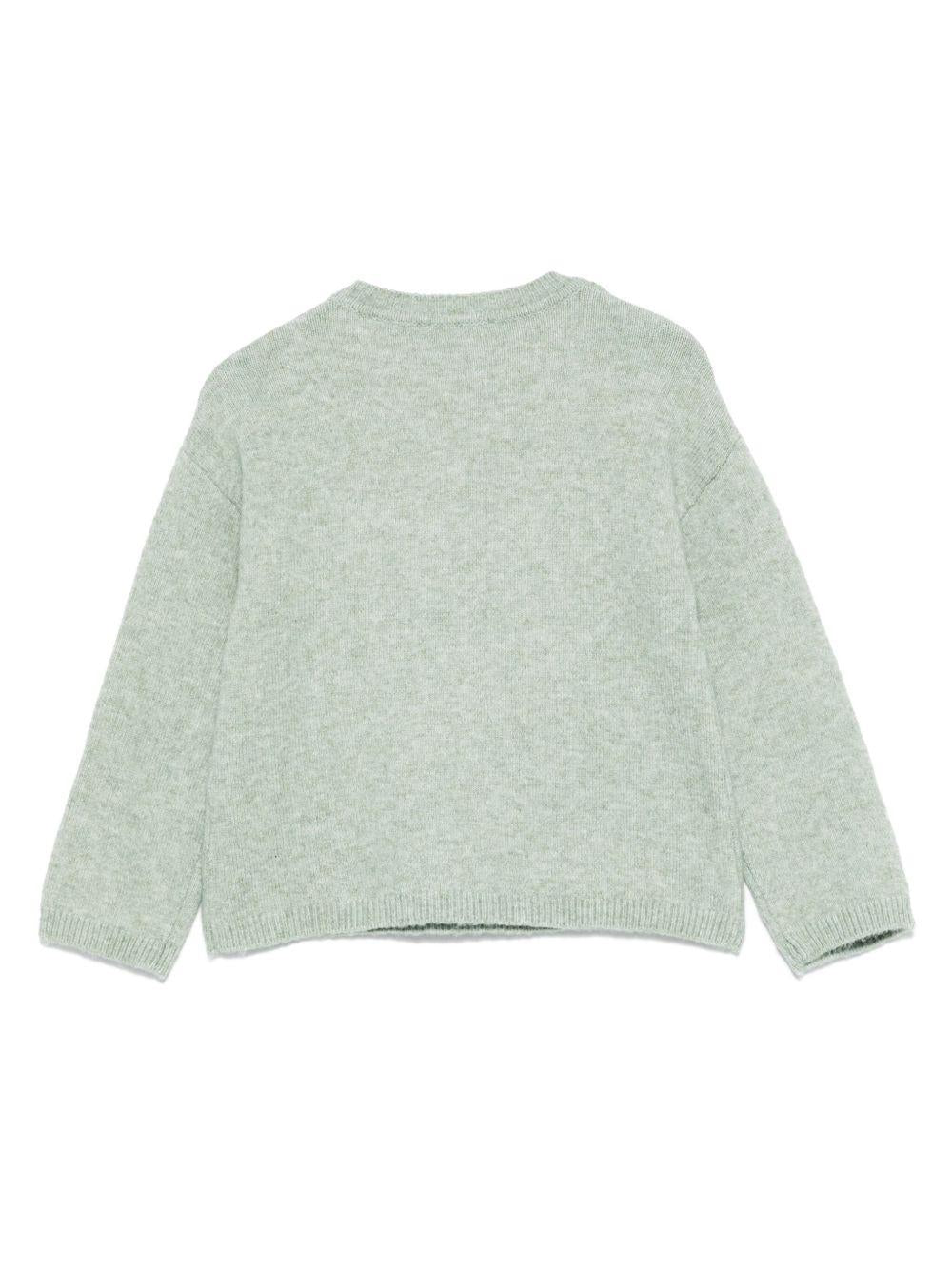 Maglione per bambino Stella McCartney Kids verde con ricamo - Rubino Kids