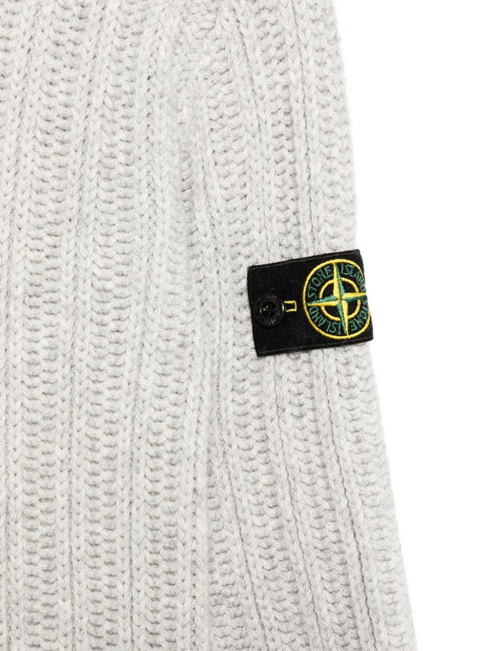 Maglione per bambino Stone Island Junior grigio con logo - Rubino Kids