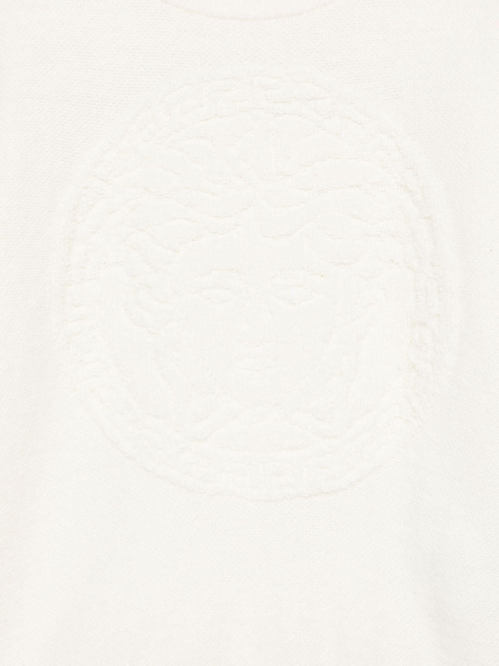 Maglione per bambino Versace Kids beige chiaro con logo a rilievo - Rubino Kids