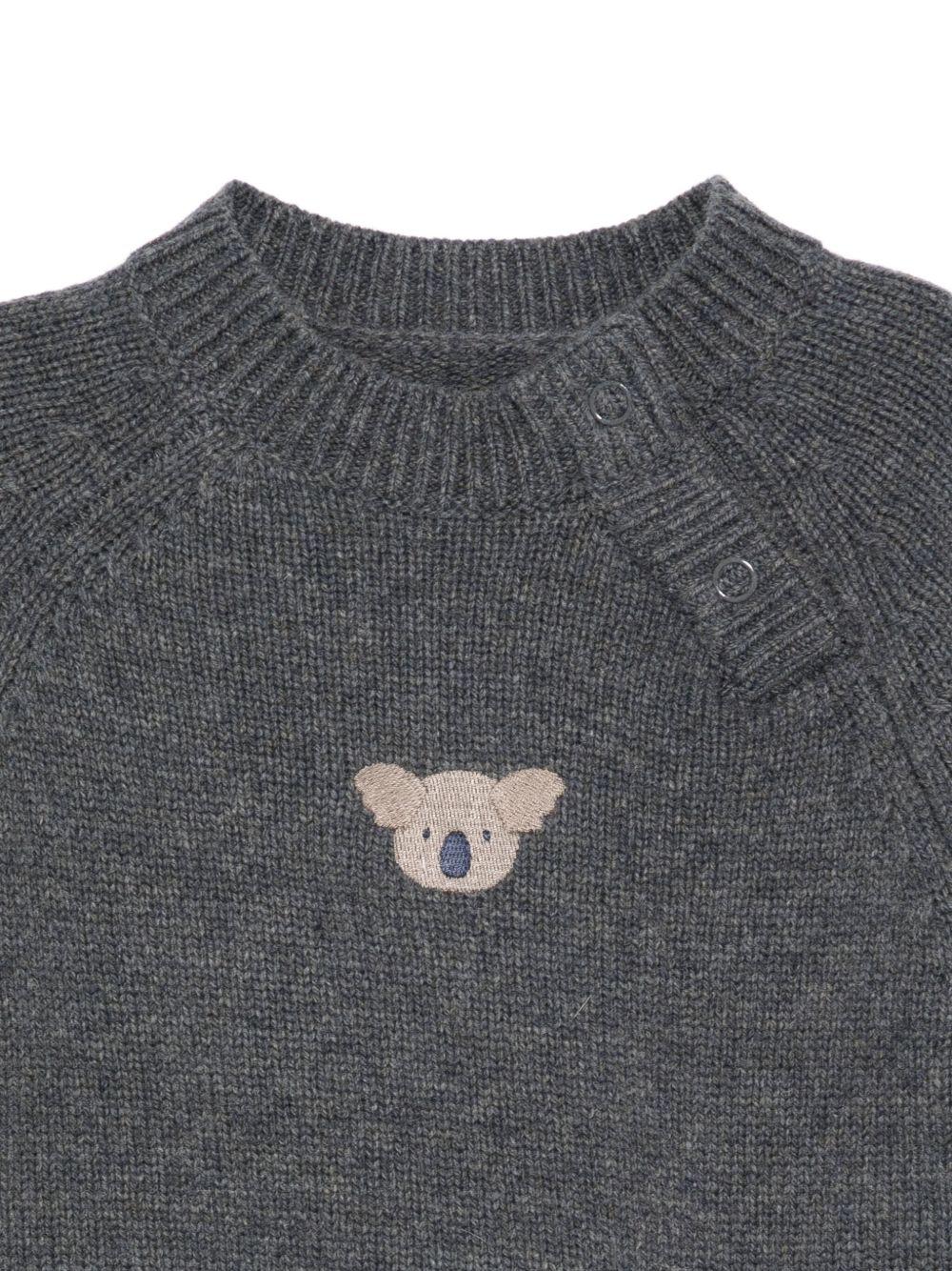 Maglione per neonato Donsje grigio con ricamo koala - Rubino Kids