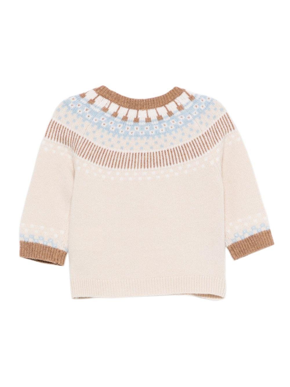 Maglione per neonato Tartine Et Chocolate beige con motivo fair isle - Rubino Kids