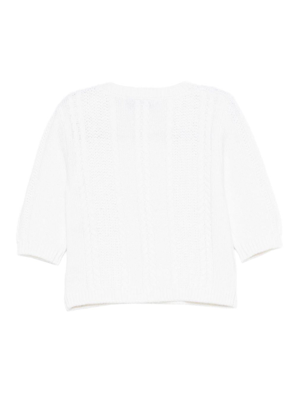 Maglione per neonato Tartine Et Chocolate bianco con maglia a trecce - Rubino Kids