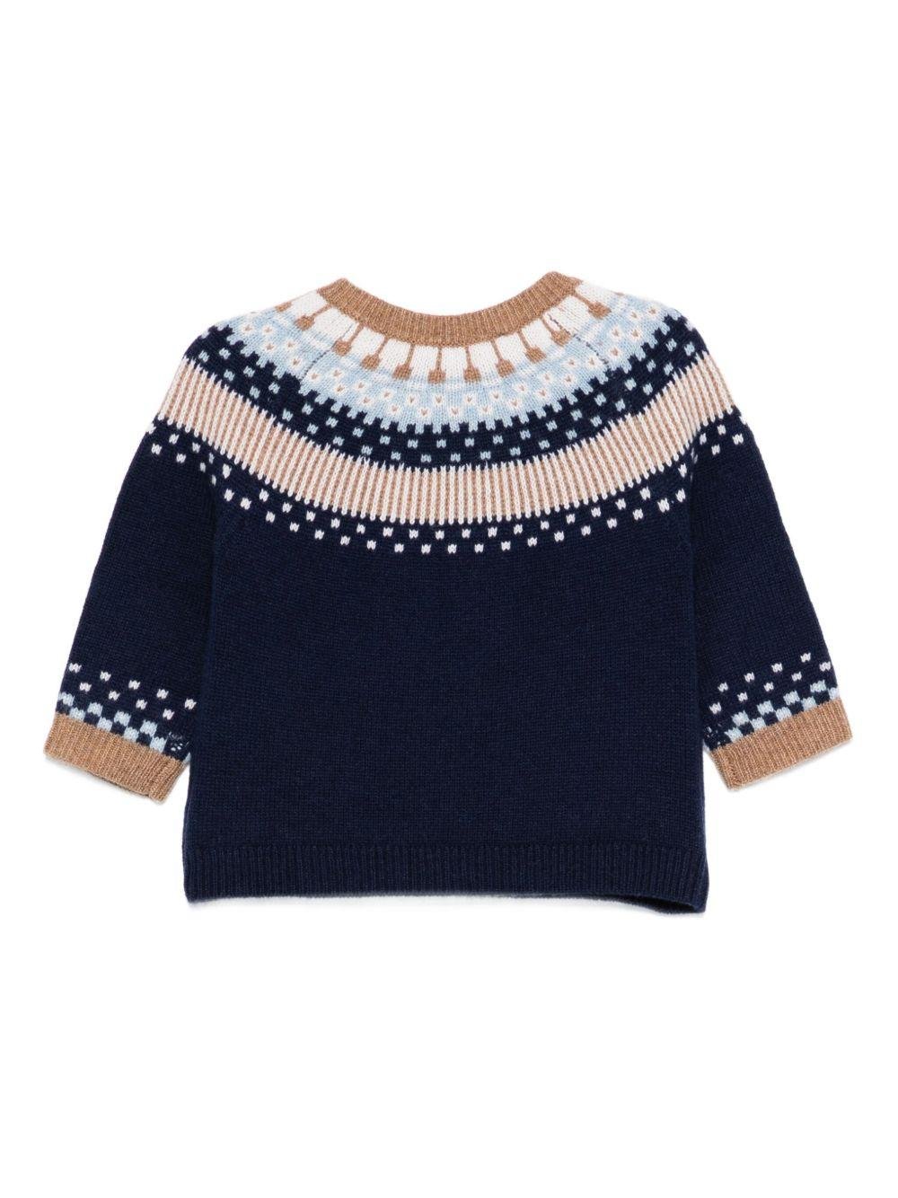 Maglione per neonato Tartine Et Chocolate blu con motivo fair isle - Rubino Kids
