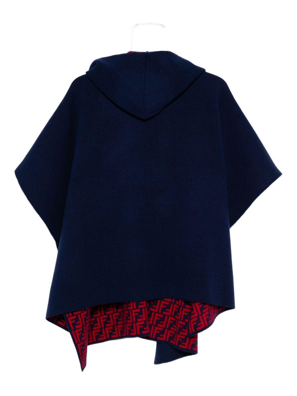 Mantella per bambina Fendi Kids blu con cappuccio - Rubino Kids
