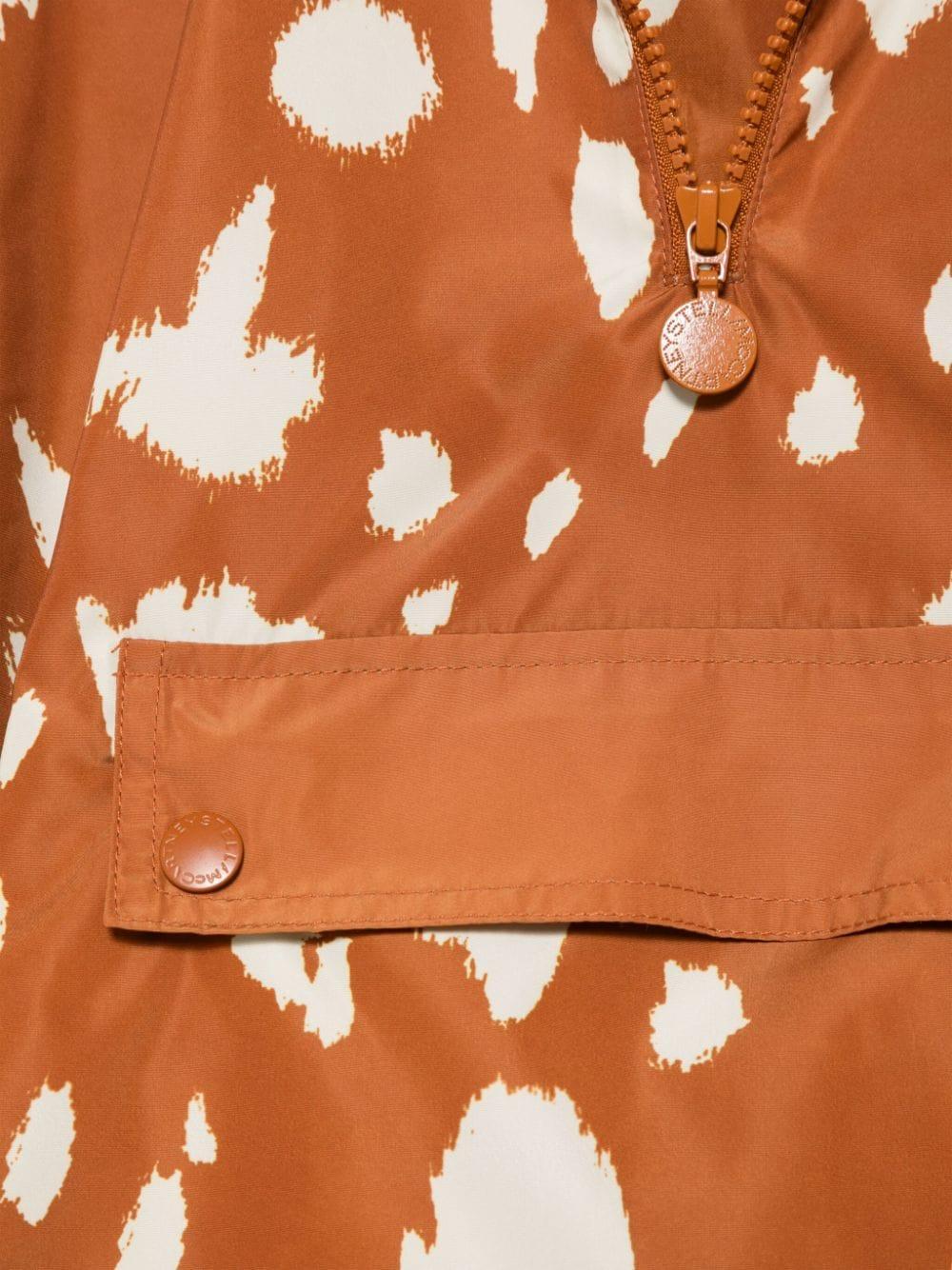 Mantella per bambina Stella McCartney Kids arancione con stampa all over - Rubino Kids