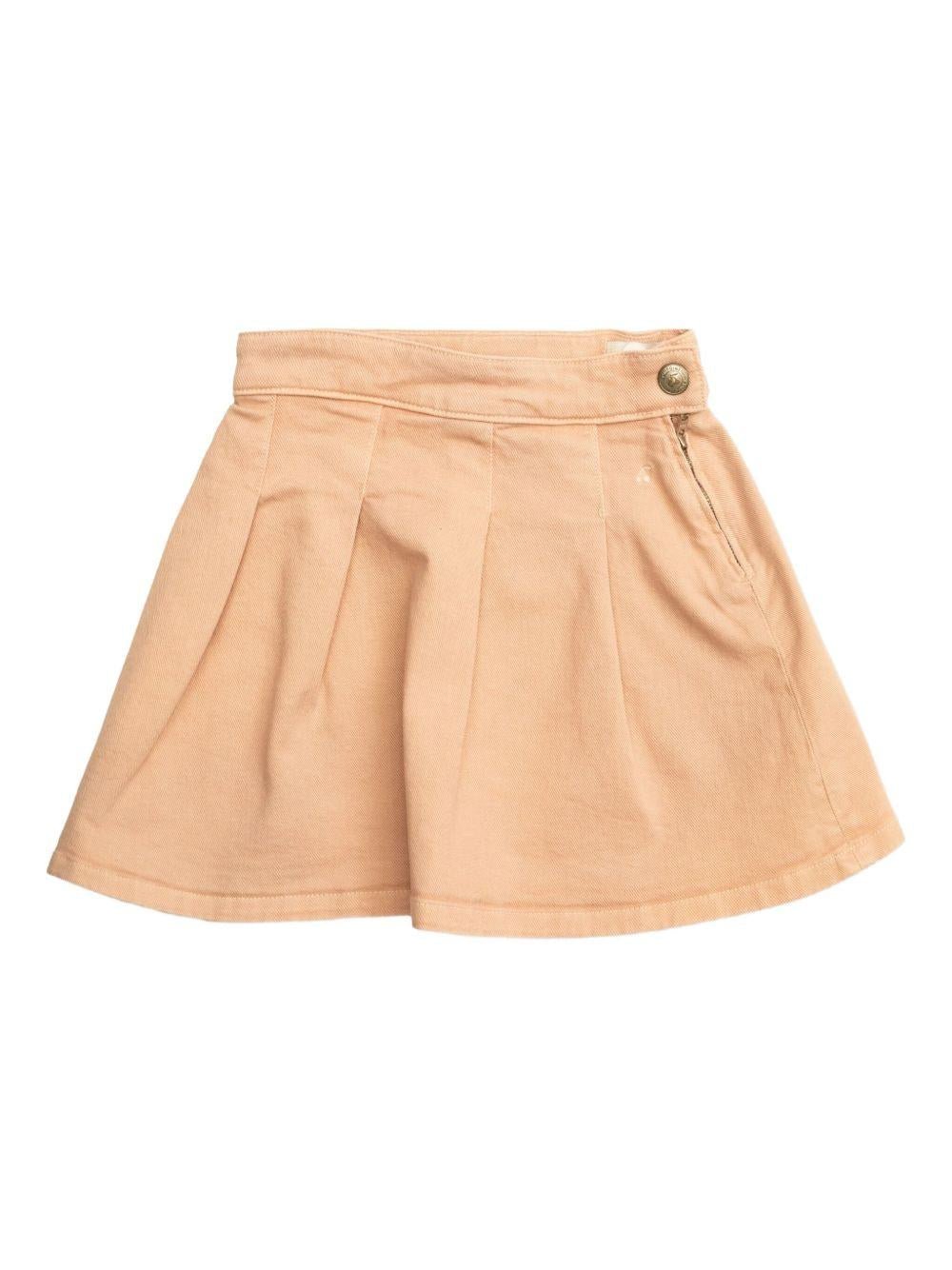 Minigonna per bambina Bonpoint beige plissettata - Rubino Kids