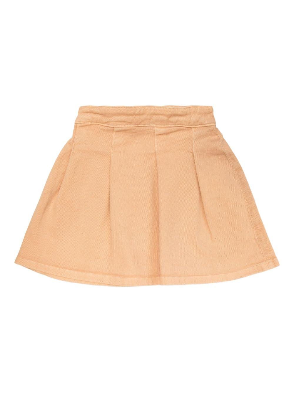 Minigonna per bambina Bonpoint beige plissettata - Rubino Kids