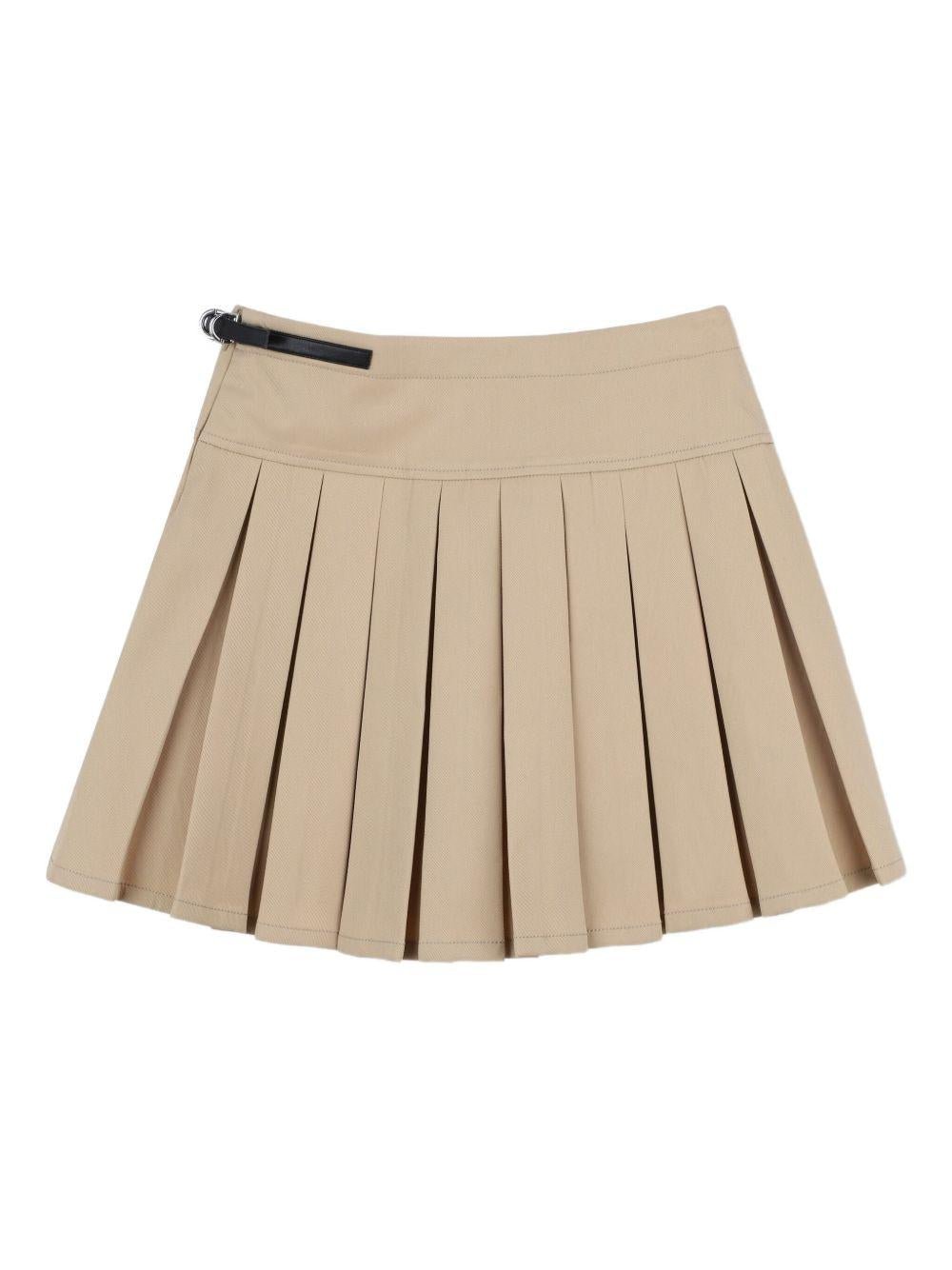 Minigonna per bambina Givenchy Kids beige con plissé - Rubino Kids