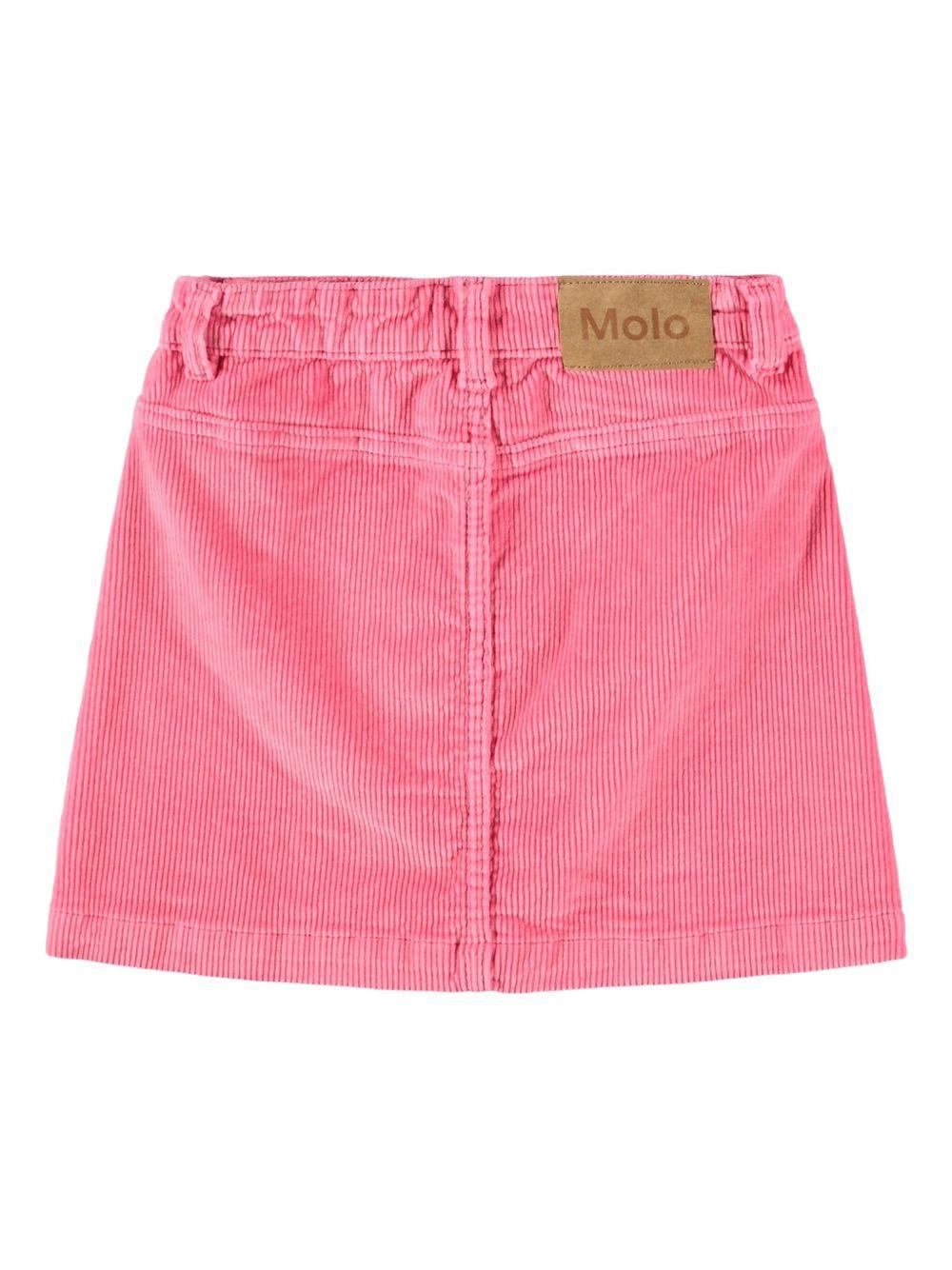 Minigonna per bambina Molo rosa con chiusura frontale con abbottonatura a pressione - Rubino Kids