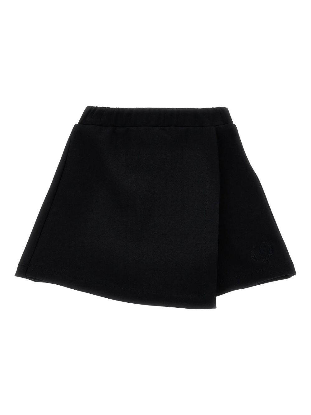 Minigonna per bambina Monnalisa nera con design svasato - Rubino Kids