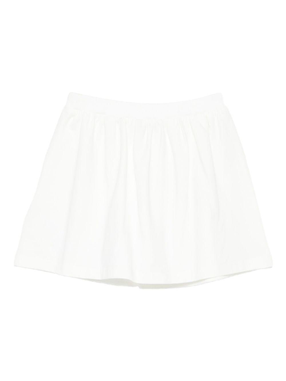 Minigonna per bambina Moschino Kids bianco elasticizzata in vita Teddy Bear - Rubino Kids