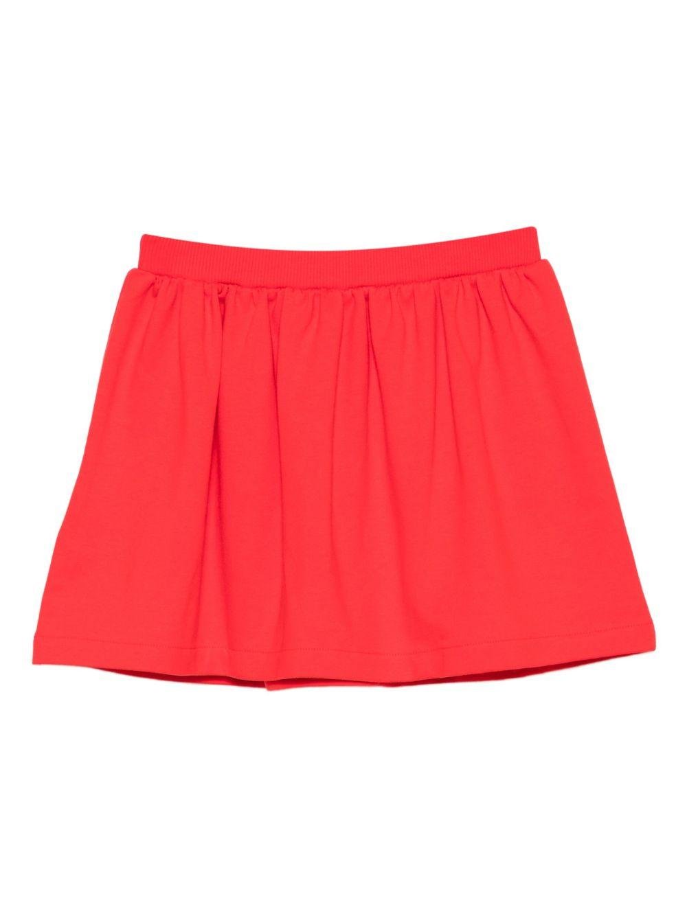 Minigonna per bambina Moschino Kids rosso elasticizzata in vita Teddy Bear - Rubino Kids