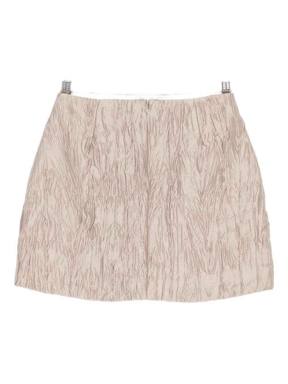 Minigonna per donna Alysi grigia con effetto texturizzato e chiusura con zip - Rubino Kids