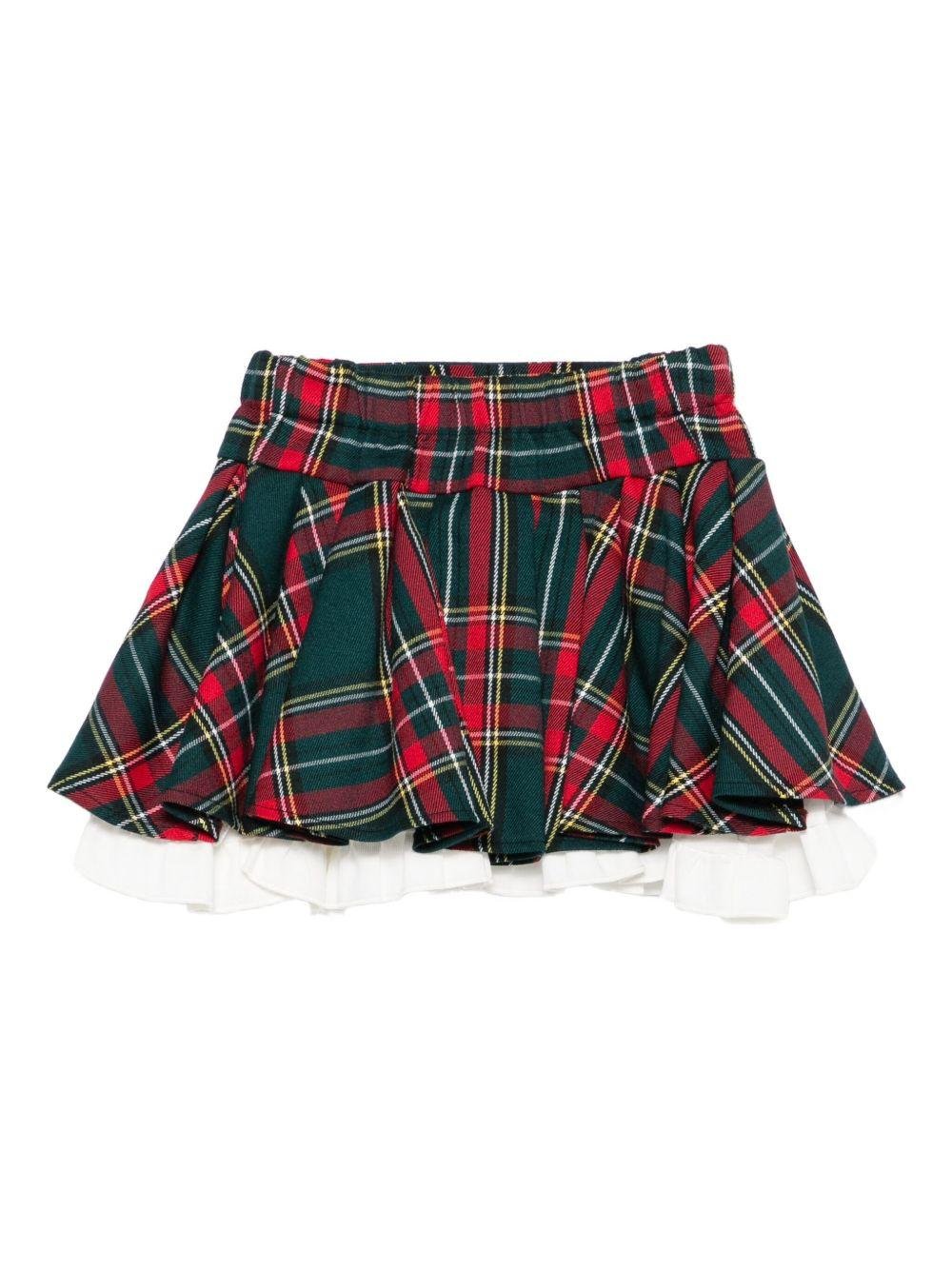 Minigonna per neonata La Stupenderia multicolore con motivo a quadri - Rubino Kids