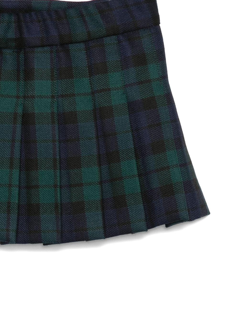 Minigonna per neonata Mariella Ferrari blu a quadri plissettati - Rubino Kids