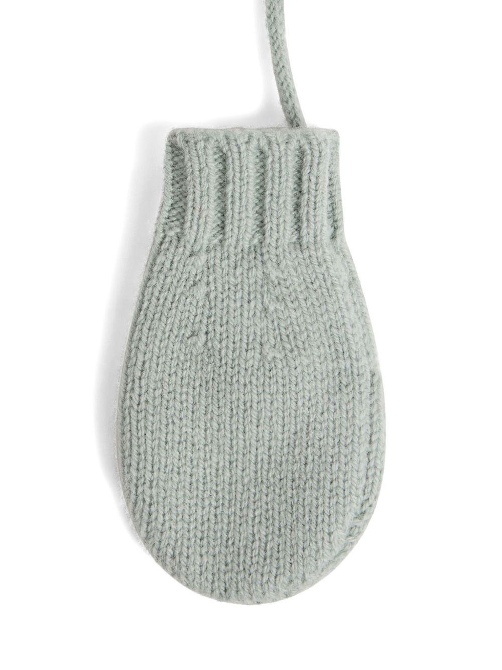 Muffole per neonato Bonpoint verde salvia in maglia - Rubino Kids