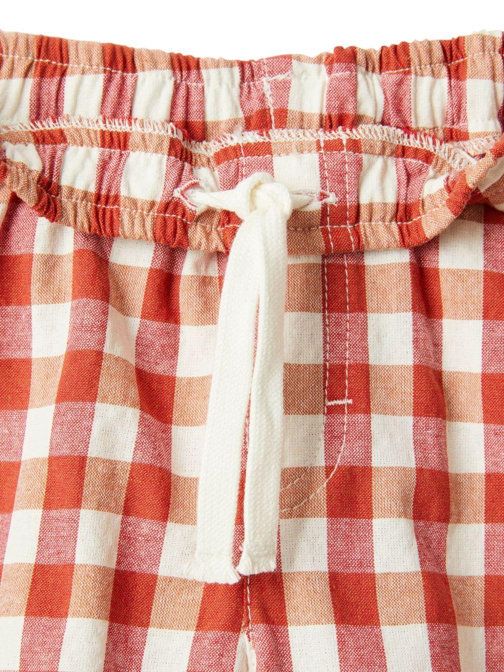 Pantaloncini a quadri per bambino Il Gufo rosso con spacchi tasca - Rubino Kids