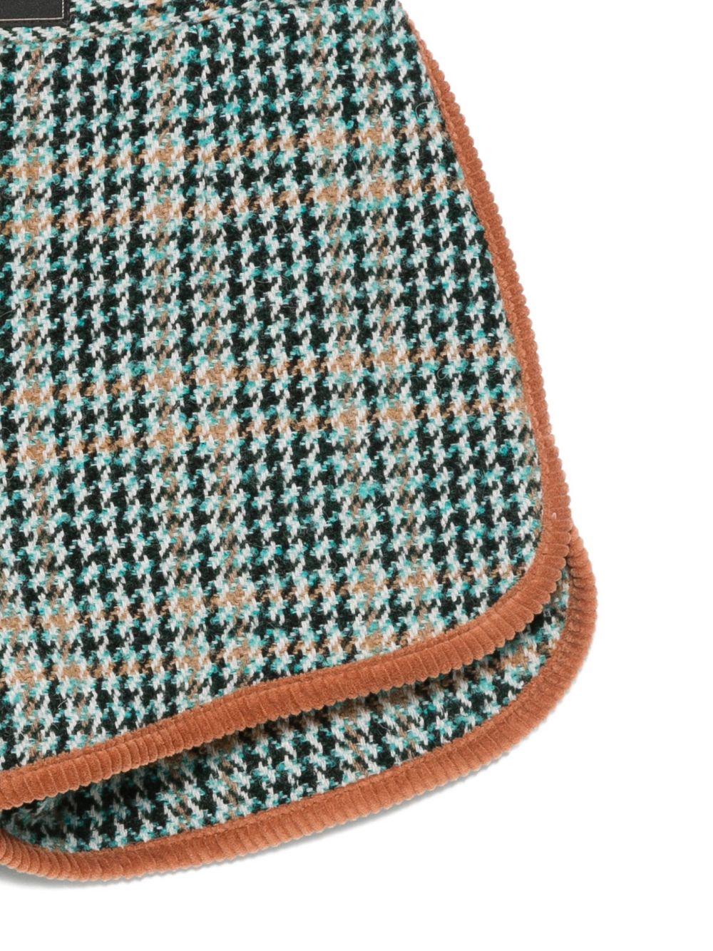 Pantaloncini per bambina MSGM Kids multicolore con motivo pied de poule - Rubino Kids