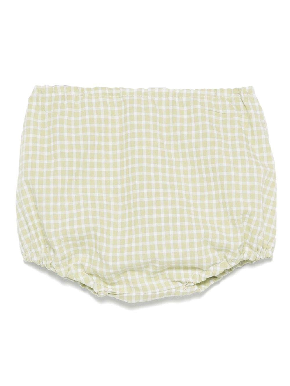 Pantaloncini per neonata Mariella Ferrari verde a quadri - Rubino Kids