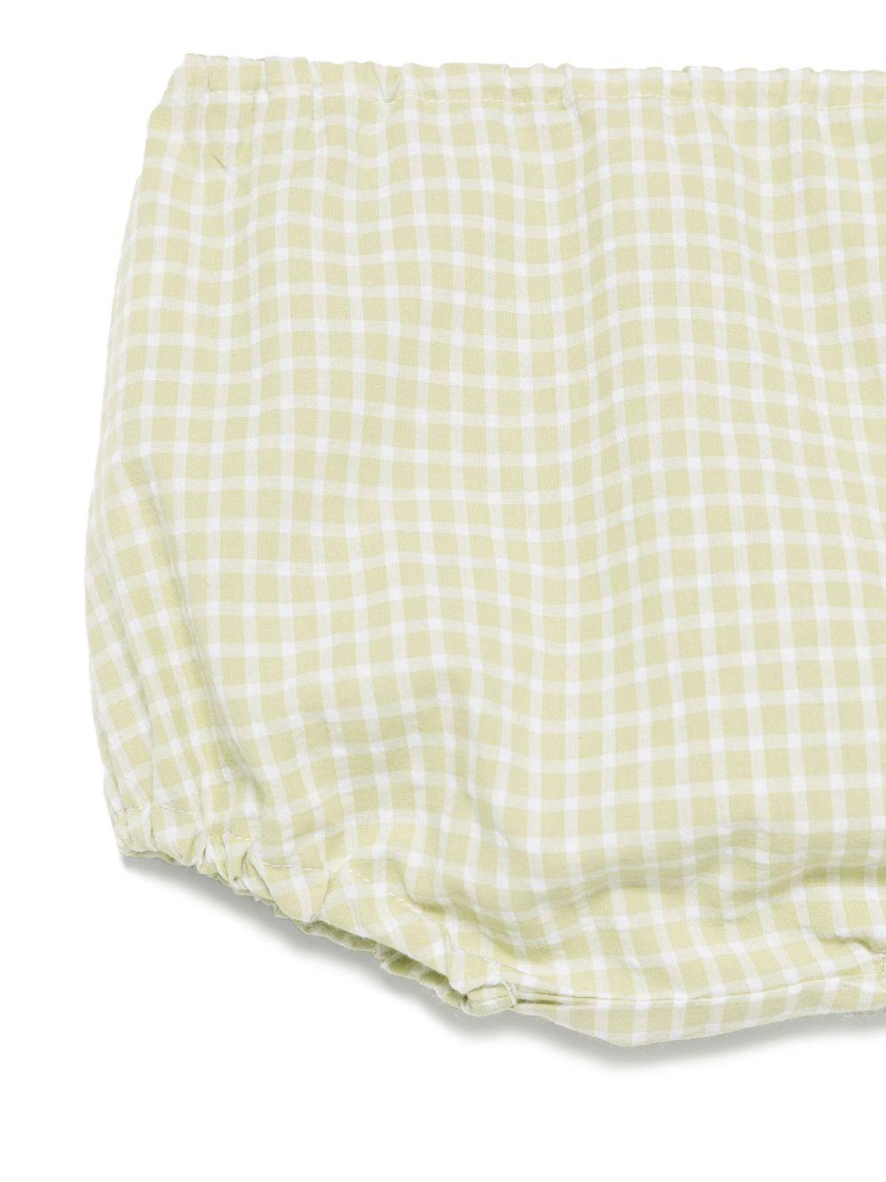 Pantaloncini per neonata Mariella Ferrari verde a quadri - Rubino Kids