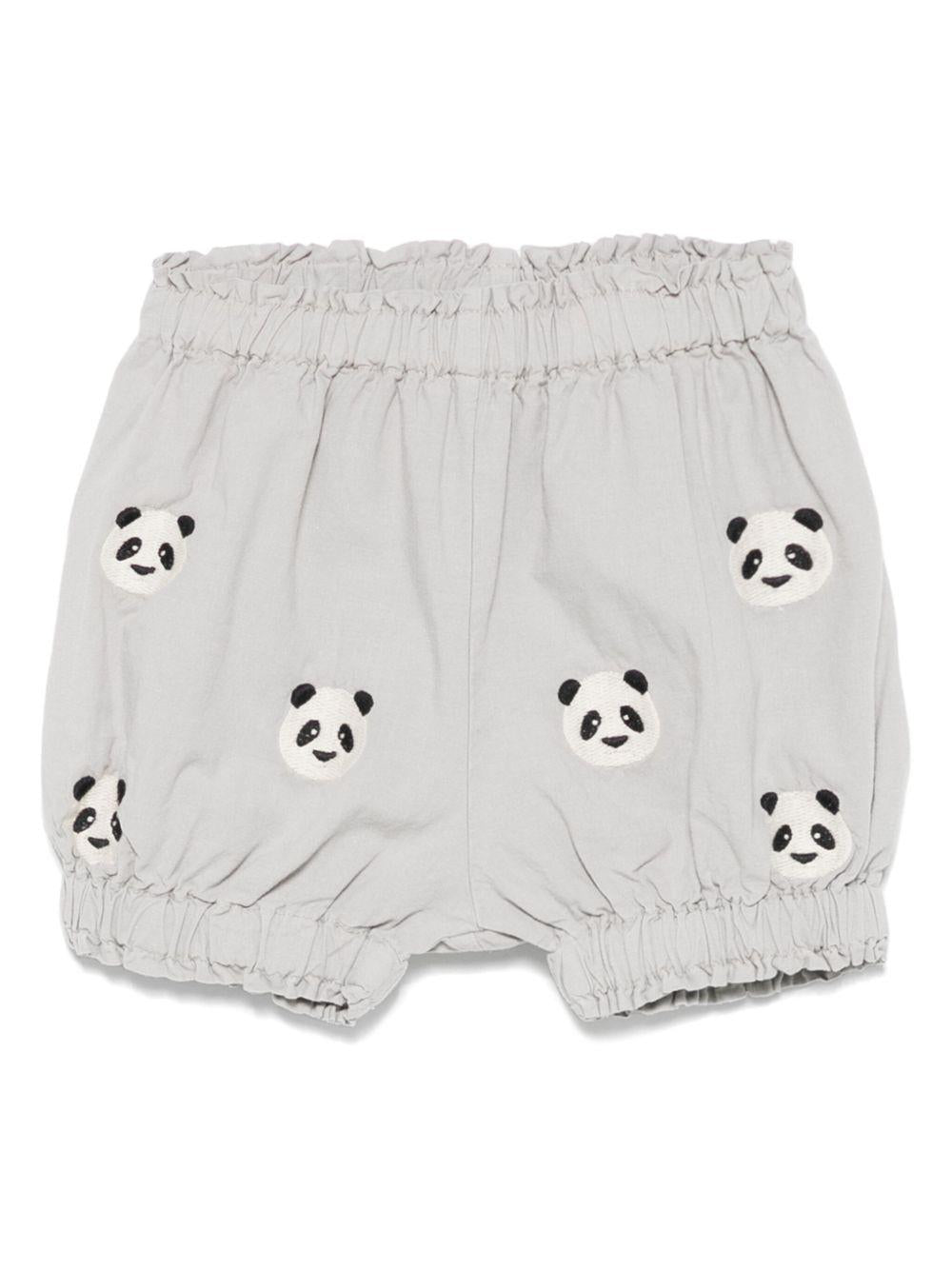 Pantaloncini per neonato Donsje Carson grigio con ricamo all - over - Rubino Kids