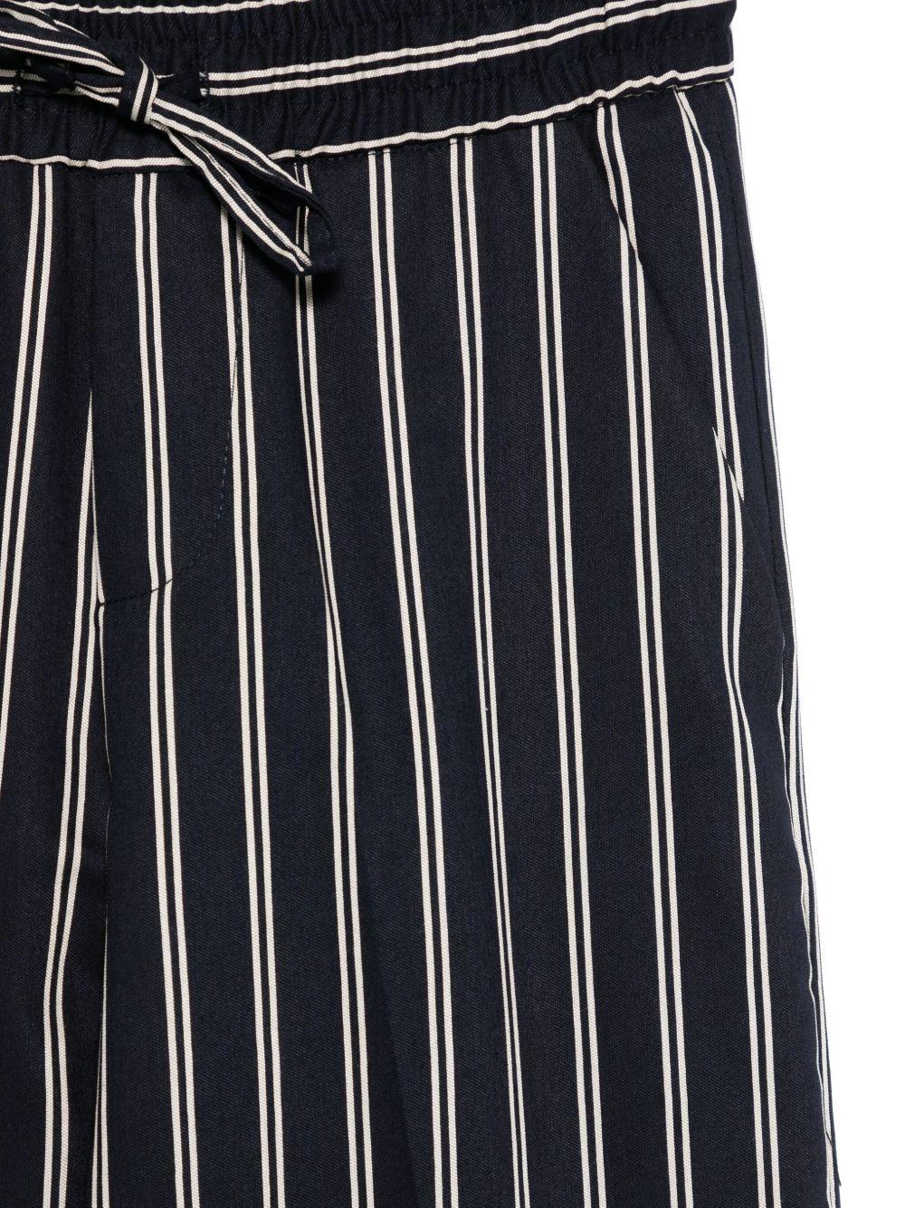 Pantaloni a righe per bambino Paolo Pecora Kids blu con coulisse elasticizzata - Rubino Kids