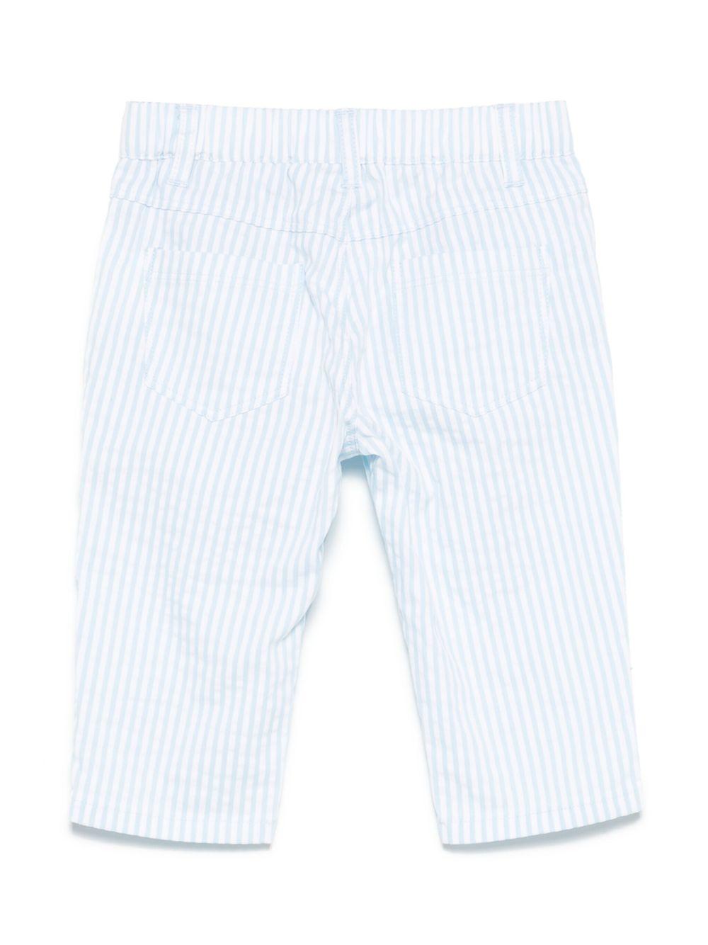 Pantaloni a righe per neonato Moschino Kids azzurro con passanti - Rubino Kids